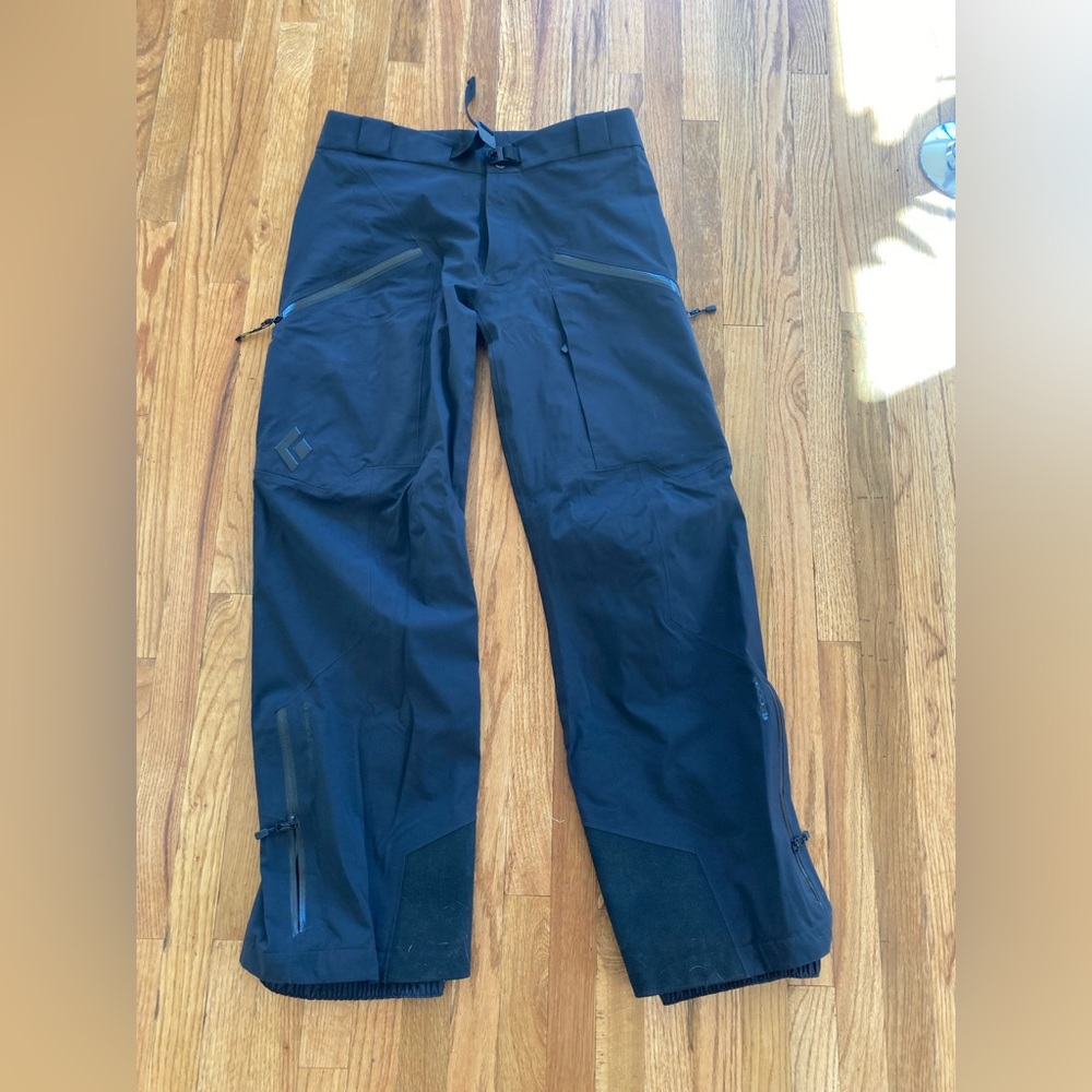 Black Diamond Goretex Ski Snow Pants Black Medium